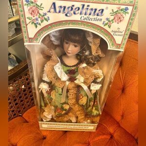 Angelina Collection Home decor teal/pink doll